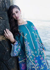 Oasis by Meerak Stitched 2 Piece Silk Lawn Kaftan-KF - 05