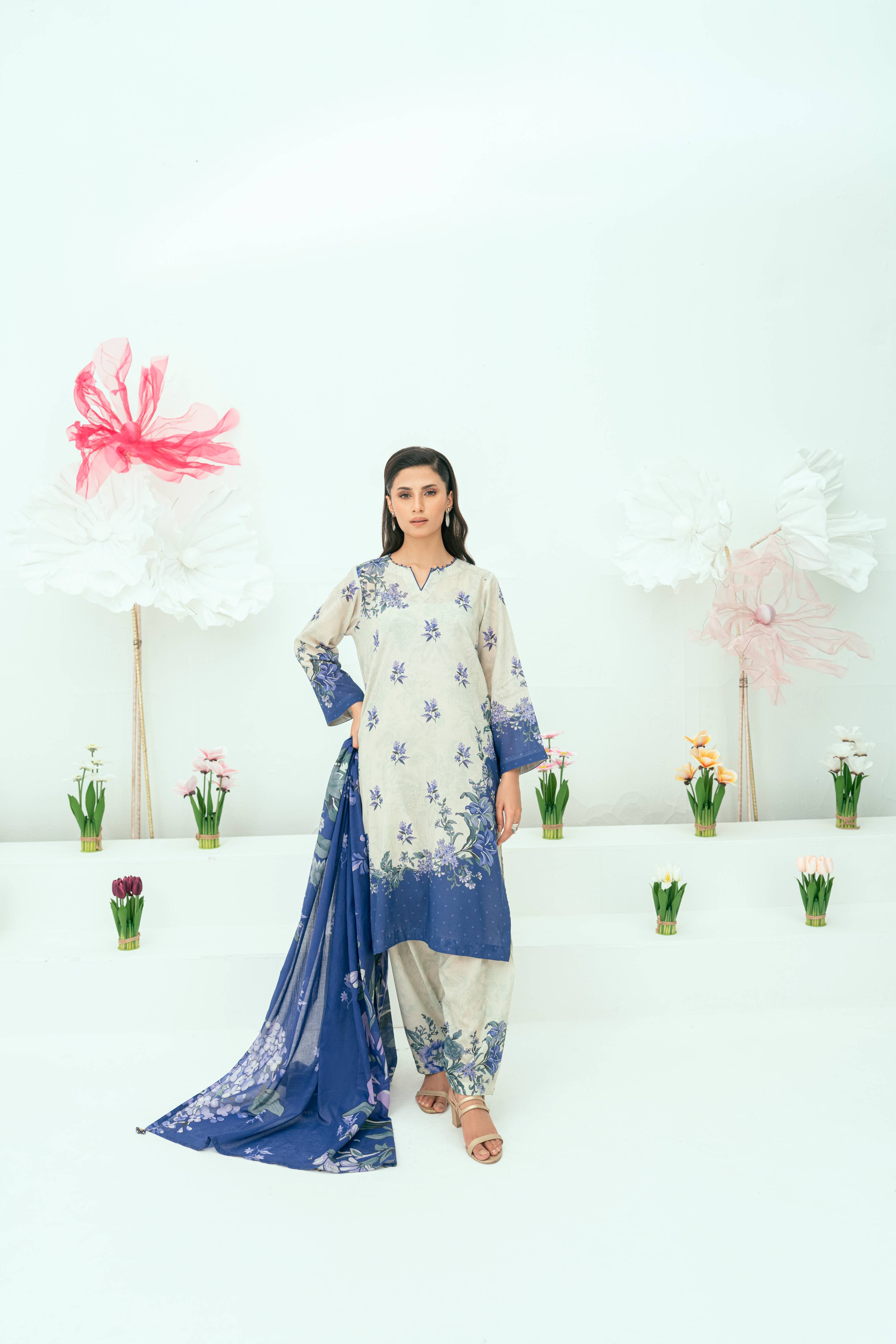 Amal Unstitched 3 Piece Printed Lawn Collection