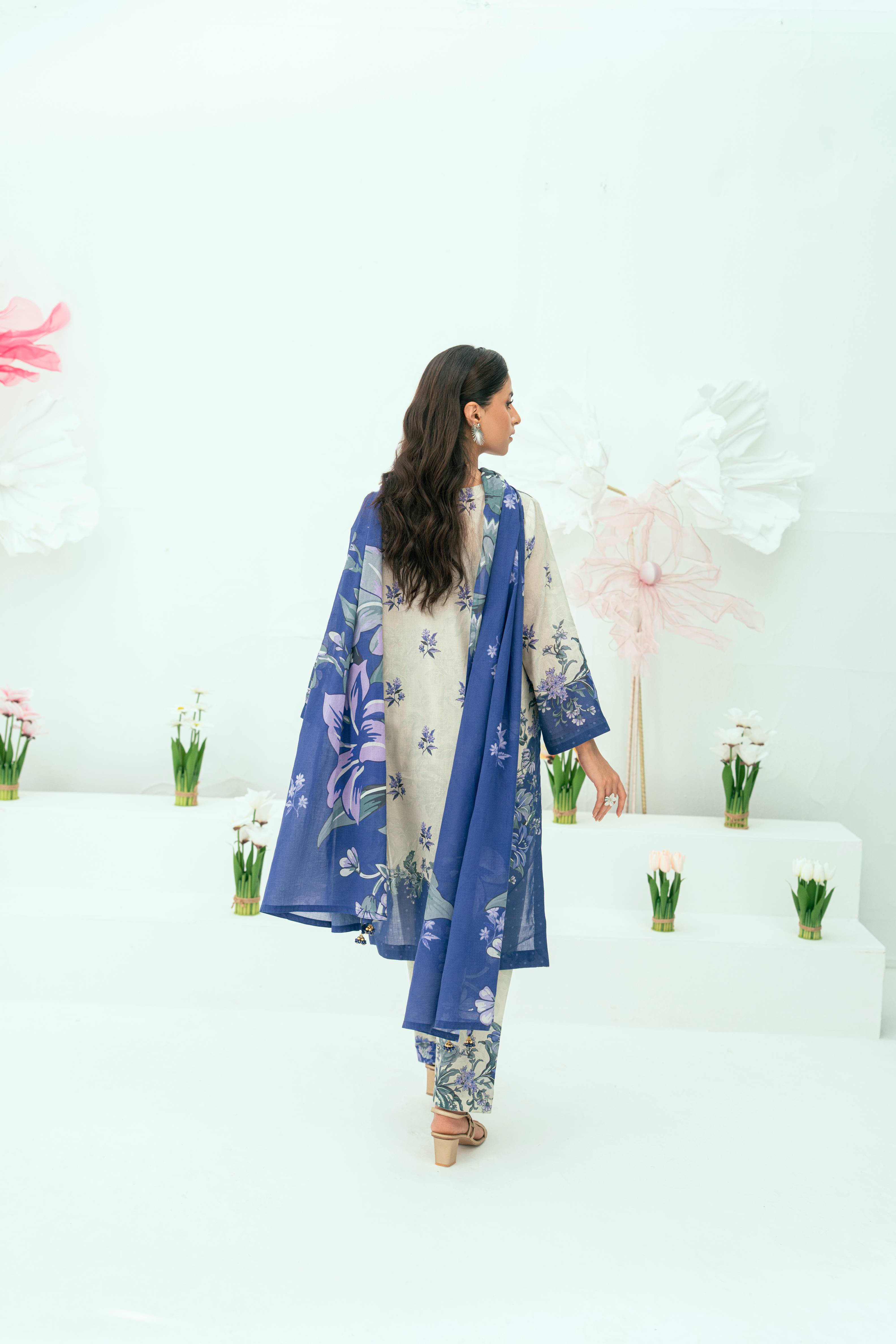 Amal Unstitched 3 Piece Printed Lawn Collection