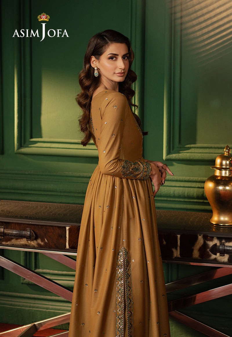 Asim Jofa Premium Festive Ajpf-20 Embroidered Boski Silk 2 Pcs