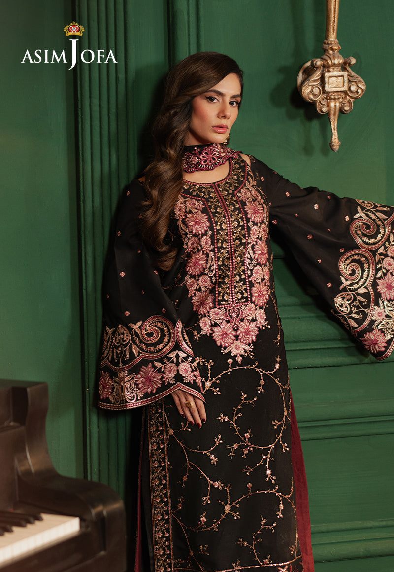 Asim Jofa Premium Festive Ajpf-19 Embroidered Silk 3 Pcs