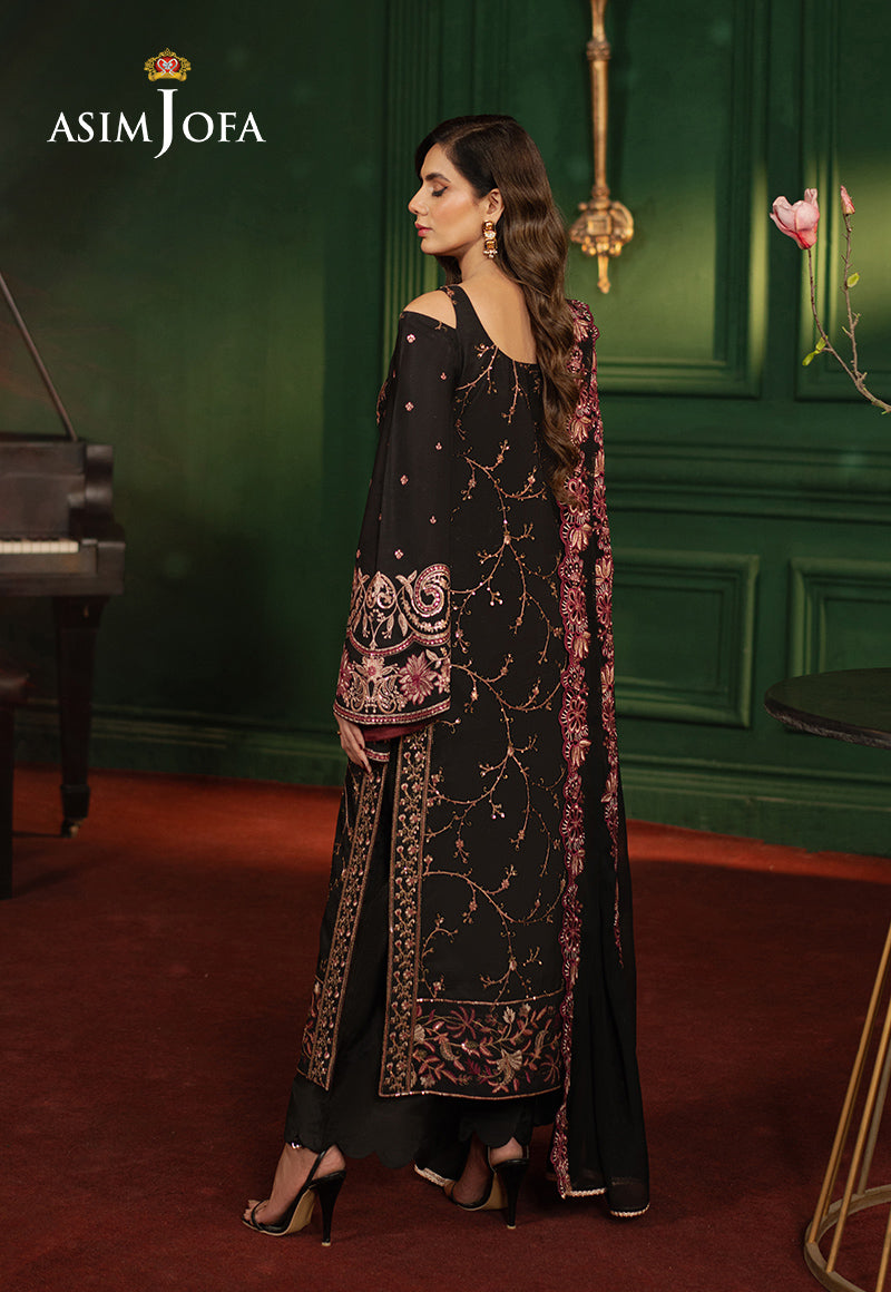 Asim Jofa Premium Festive Ajpf-19 Embroidered Silk 3 Pcs