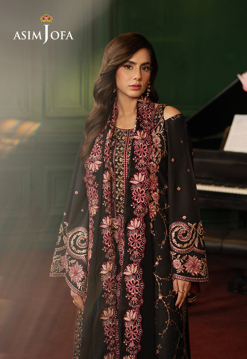 Asim Jofa Premium Festive Ajpf-19 Embroidered Silk 3 Pcs