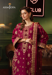 Asim Jofa Premium Festive Ajpf-13 Embroidered Lawn Silk 3 Pcs