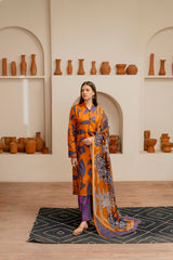 Feathers Unstitched 3 Piece Digital Printed Lawn Summer Suit-SIENNA-FT468