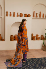 Feathers Unstitched 3 Piece Digital Printed Lawn Summer Suit-SIENNA-FT468