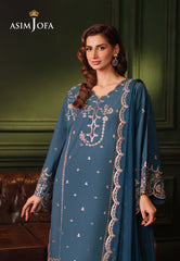Asim Jofa Premium Festive Ajpf-10 Embroidered Silk 3 Pcs
