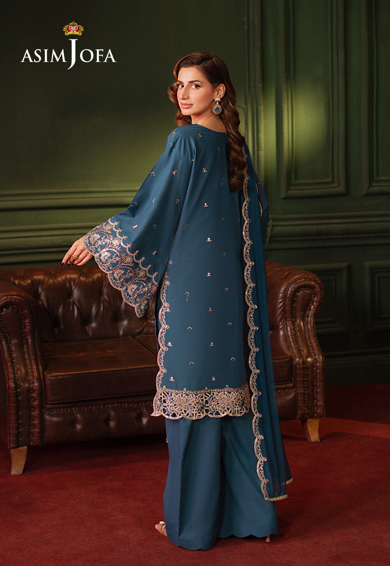 Asim Jofa Premium Festive Ajpf-10 Embroidered Silk 3 Pcs