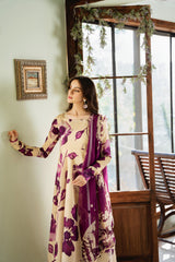 Feathers Unstitched 3 Piece Digital Printed Lawn Summer Suit-Nuage-FT391