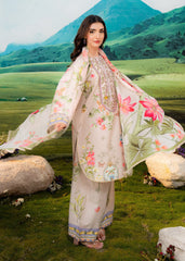 Meerak Stitched 3 Piece Emb Lawn Suit-Blooming