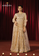 Asim Jofa Premium Festive Ajpf-18 Embroidered Net 3 Pcs