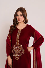 Khayat Stitched 3 Piece Formals Women Collection'2025-Carmine