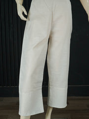 Deck Up Khaddar Culottes - White