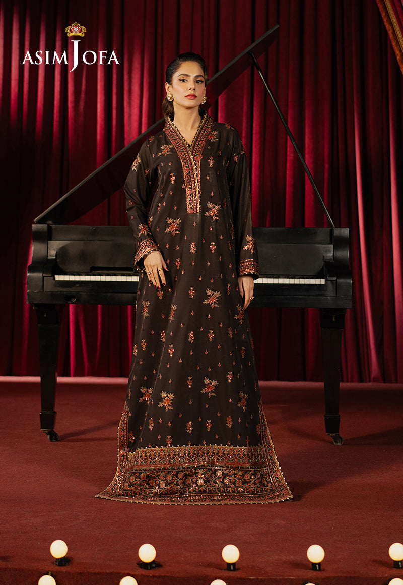 Asim Jofa Premium Festive Ajpf-06 Embroidered Boski Silk 1 Pc