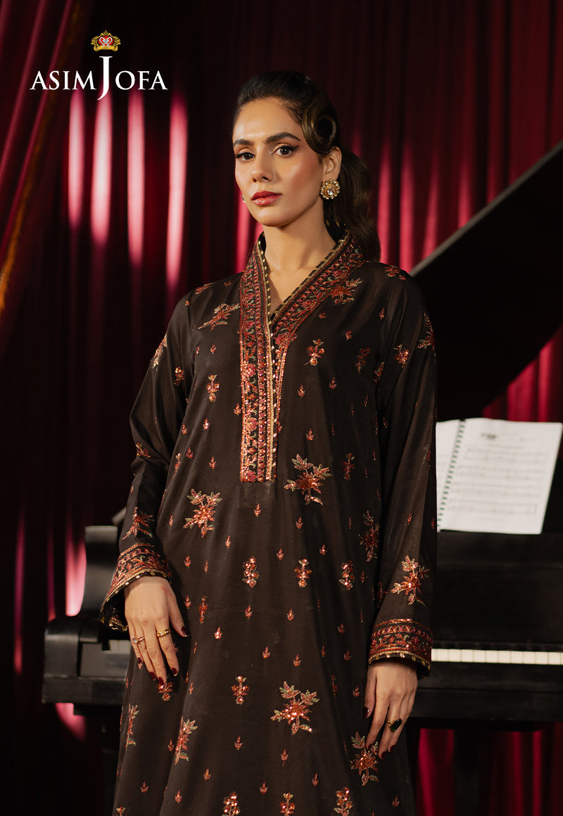 Asim Jofa Premium Festive Ajpf-06 Embroidered Boski Silk 1 Pc