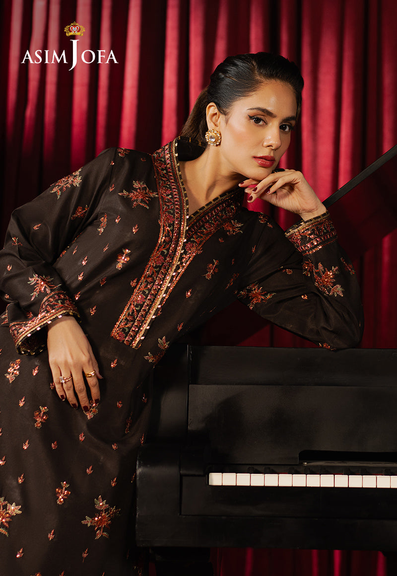 Asim Jofa Premium Festive Ajpf-06 Embroidered Boski Silk 1 Pc