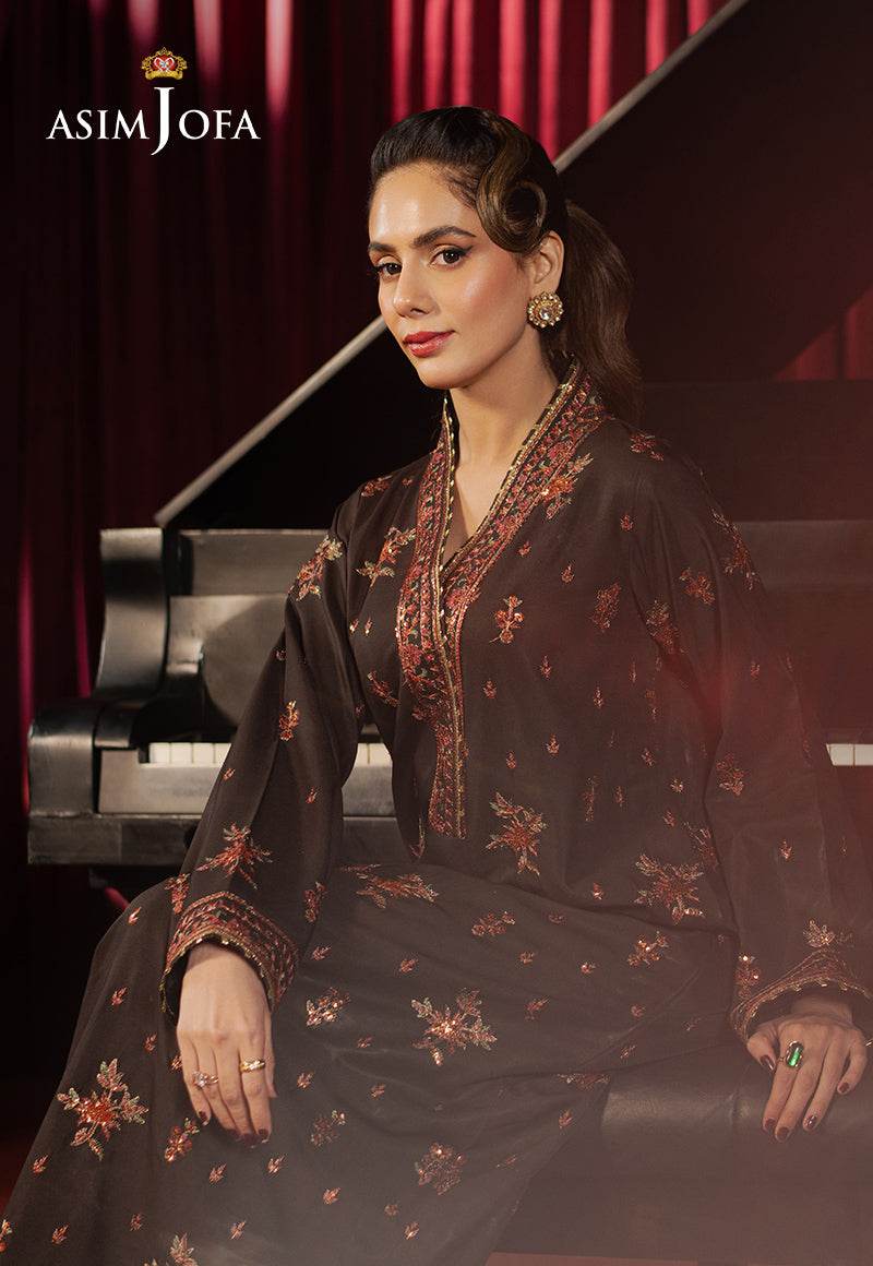 Asim Jofa Premium Festive Ajpf-06 Embroidered Boski Silk 1 Pc