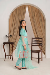 Khayat Stitched 3 Piece Festive Formals Kids Suit-Aquira