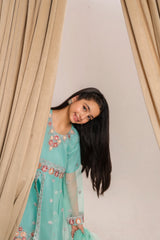 Khayat Stitched 3 Piece Festive Formals Kids Suit-Aquira