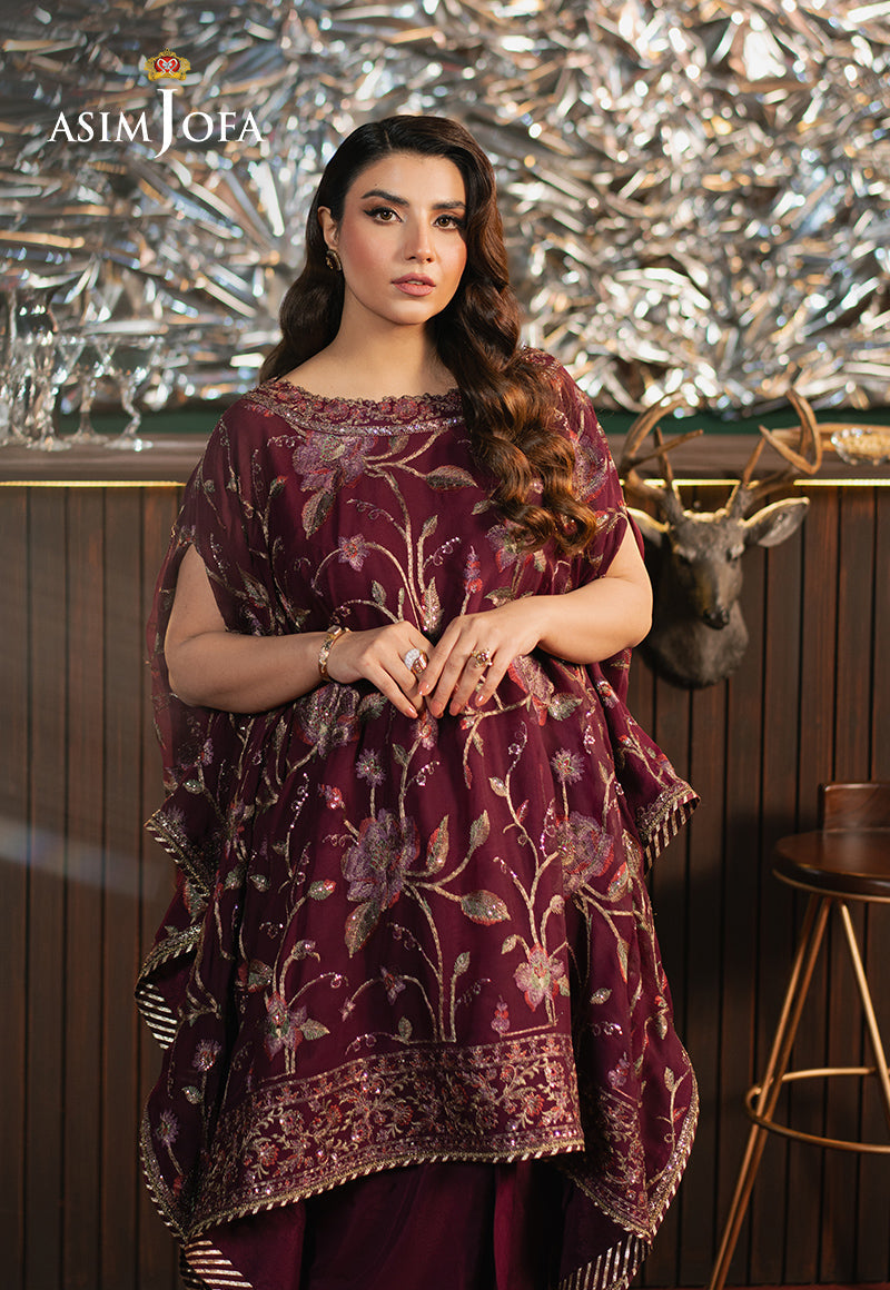 Asim Jofa Premium Festive Ajpf-04 Embroidered Chiffon 2 Pcs