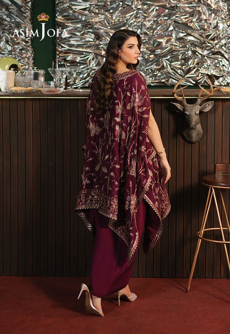 Asim Jofa Premium Festive Ajpf-04 Embroidered Chiffon 2 Pcs