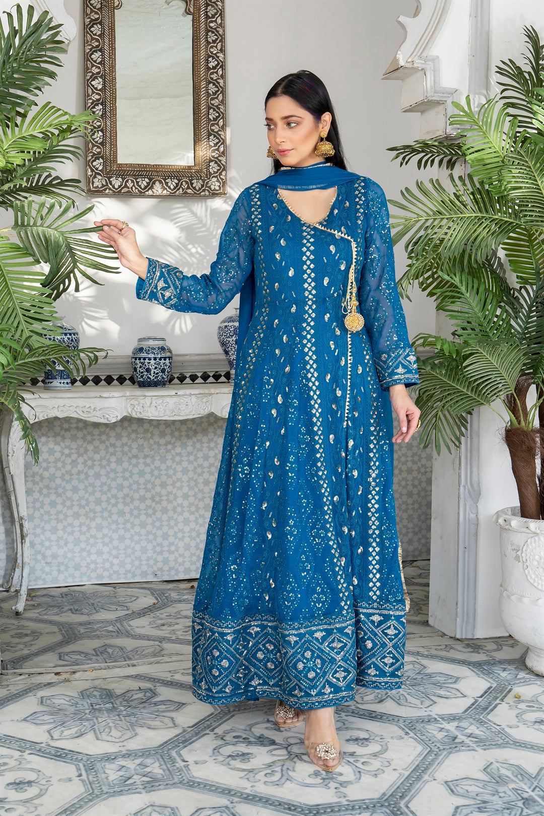 Manahils Stitched Formals Kurti 099