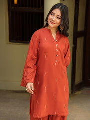 Tng By Md Solid Co Ords Collection-Nafeesa Rust