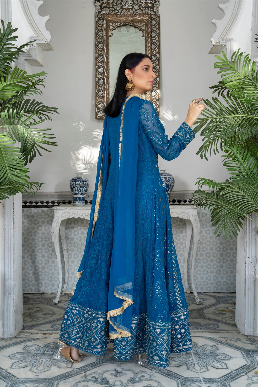 Manahils Stitched Formals Kurti 099
