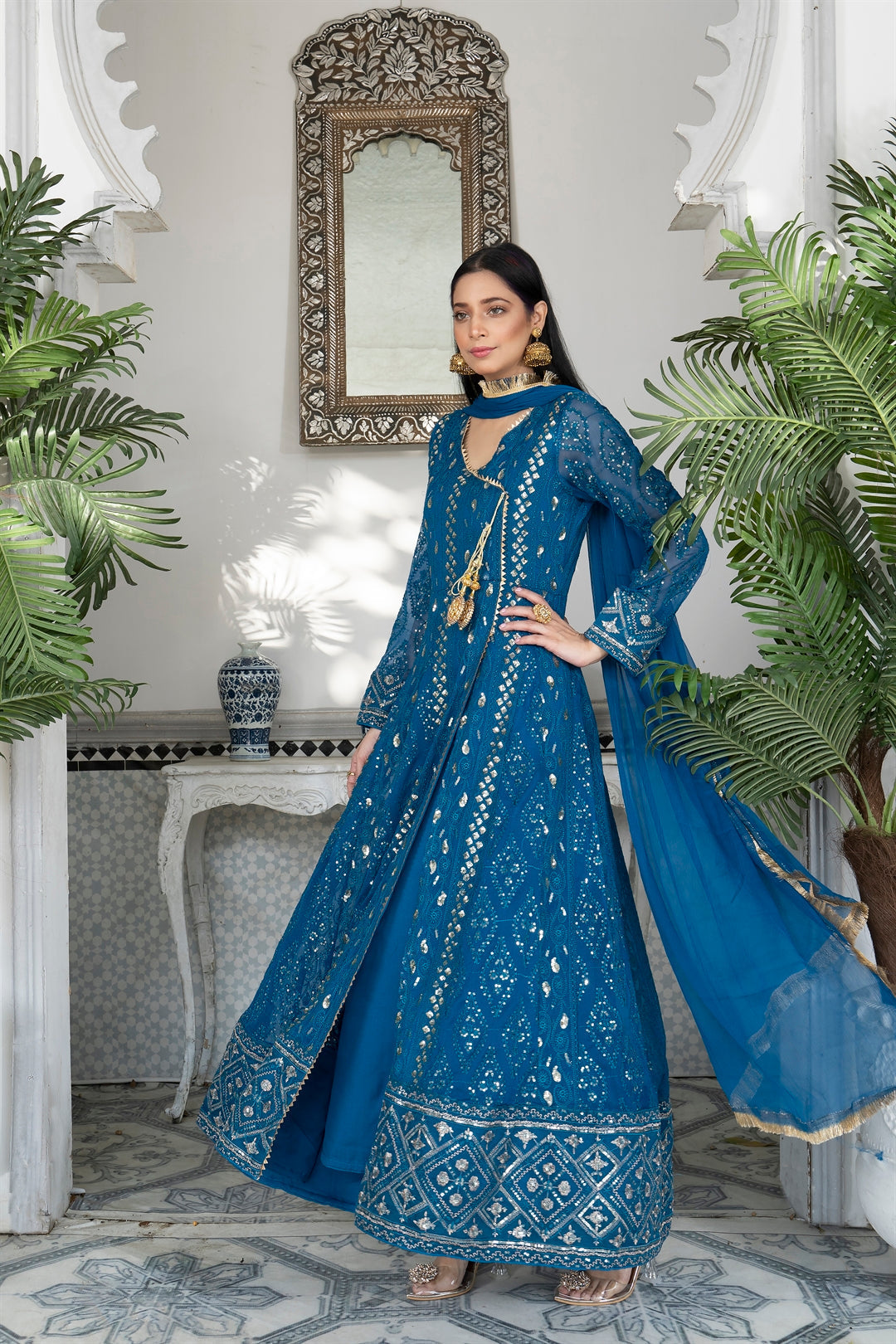 Manahils Stitched Formals Kurti 099