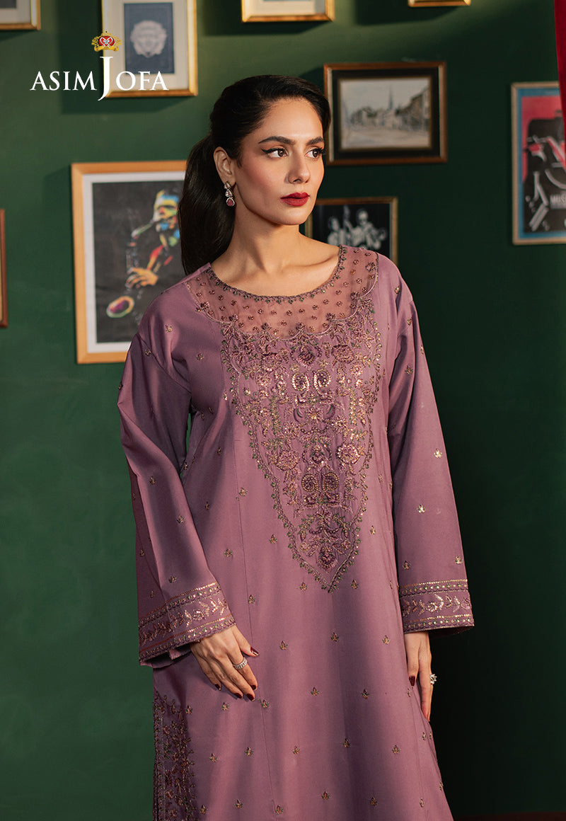 Asim Jofa Premium Festive Ajpf-09 Embroidered Silk 2 Pcs