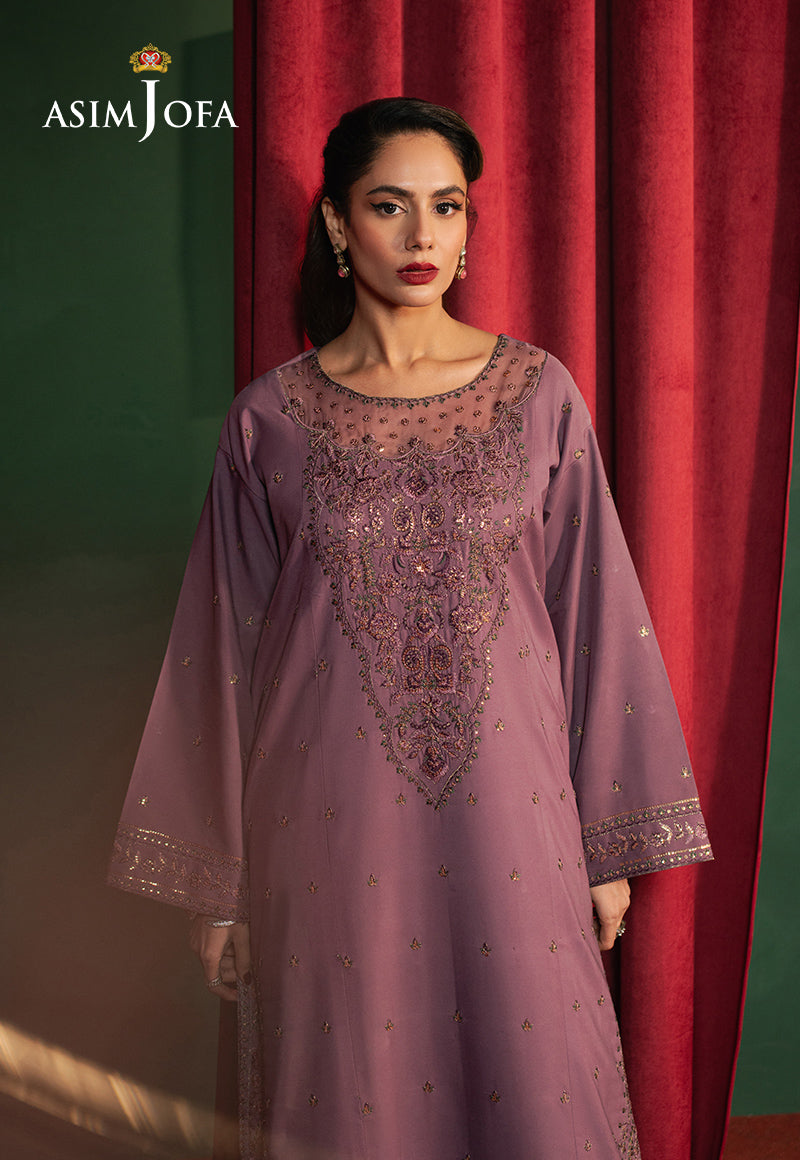 Asim Jofa Premium Festive Ajpf-09 Embroidered Silk 2 Pcs