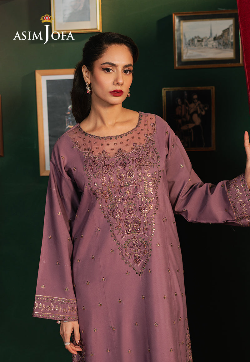 Asim Jofa Premium Festive Ajpf-09 Embroidered Silk 2 Pcs