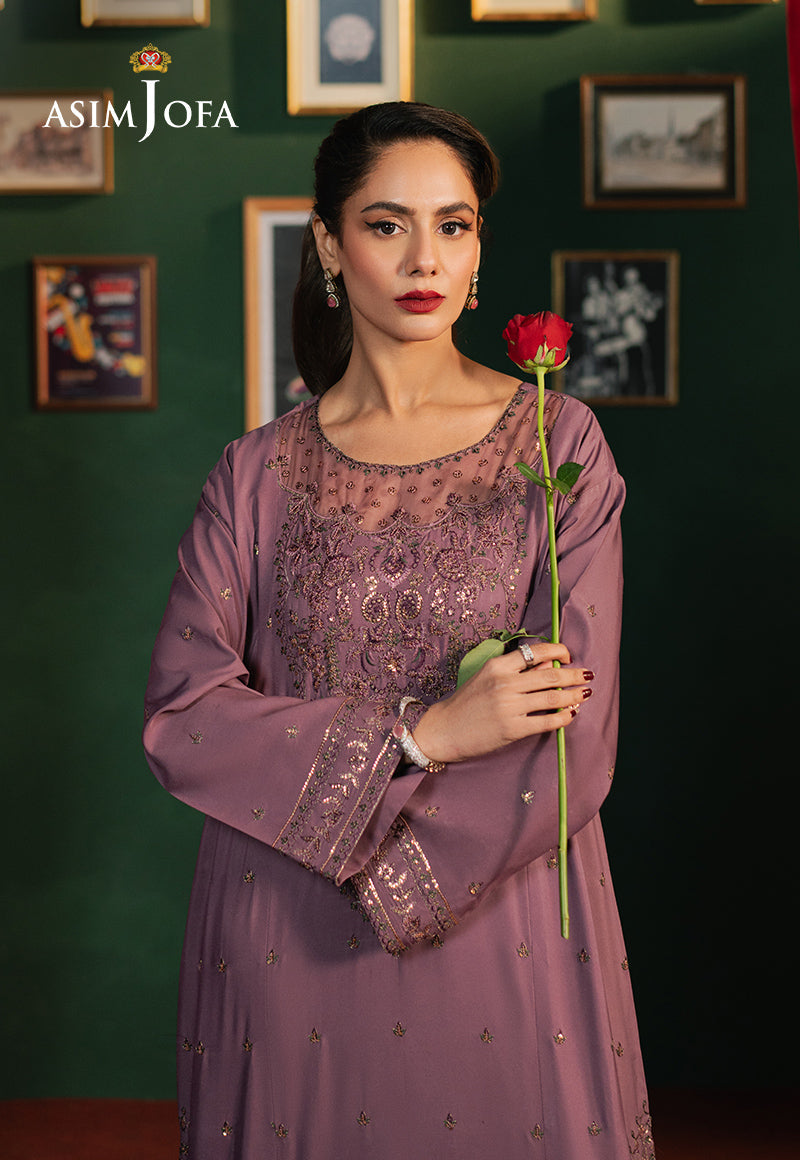 Asim Jofa Premium Festive Ajpf-09 Embroidered Silk 2 Pcs