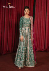 Asim Jofa Premium Festive Ajpf-31 Embroidered Lawn Silk 3 Pcs