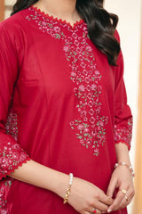 Spring Edit'25 By Mannat Clothing Stitched Collection-Carmine