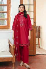 Spring Edit'25 By Mannat Clothing Stitched Collection-Carmine