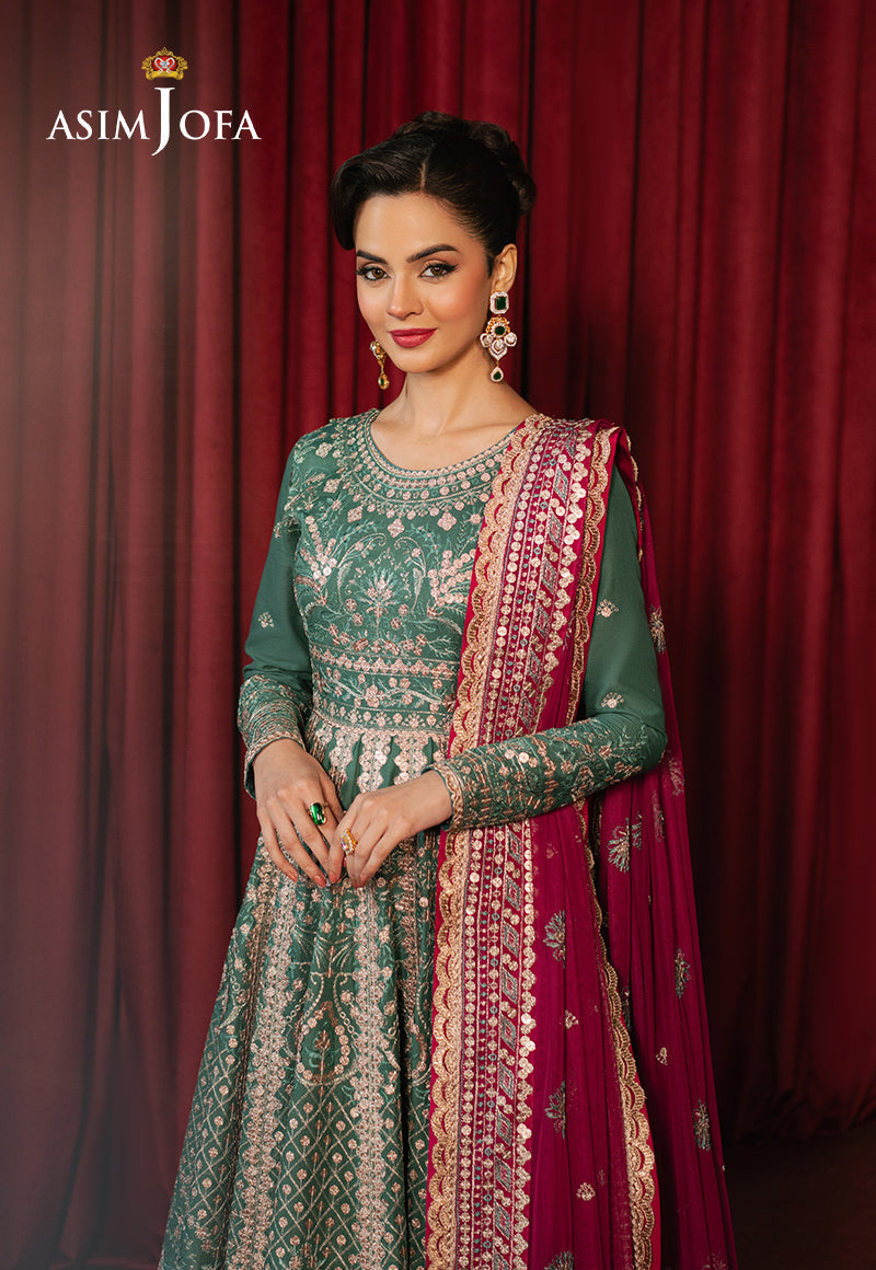 Asim Jofa Premium Festive Ajpf-31 Embroidered Lawn Silk 3 Pcs