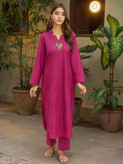 Tng By Md Solid Co Ords Collection-Rangat Hot Pink