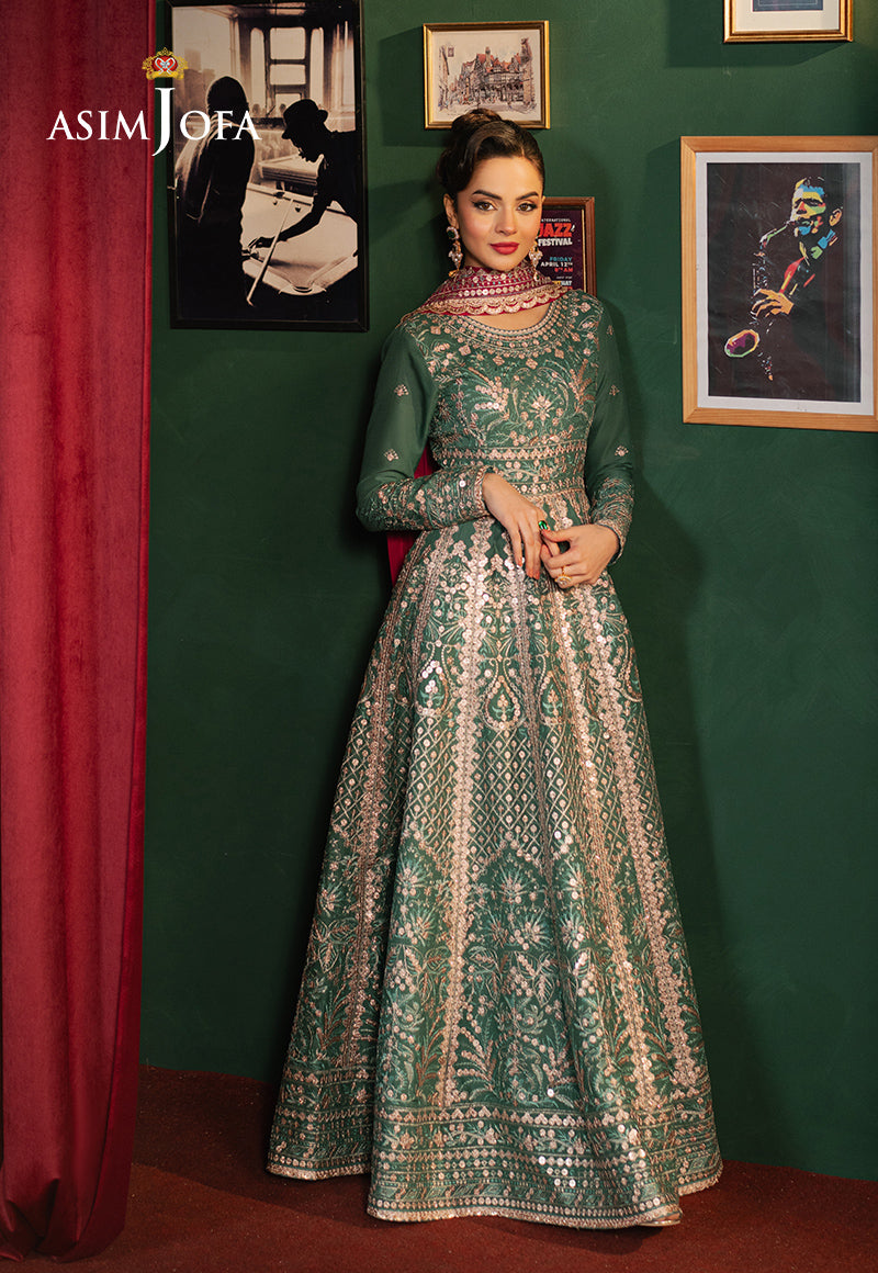 Asim Jofa Premium Festive Ajpf-31 Embroidered Lawn Silk 3 Pcs