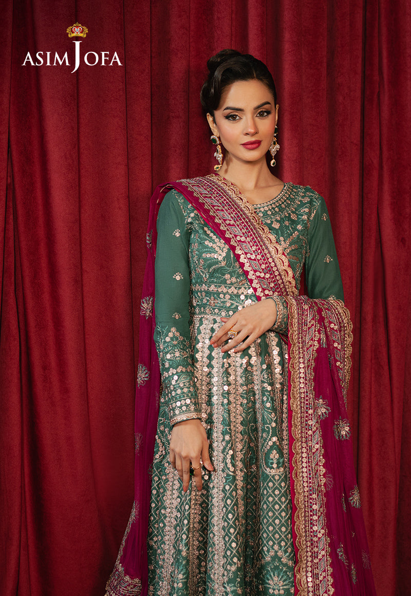Asim Jofa Premium Festive Ajpf-31 Embroidered Lawn Silk 3 Pcs