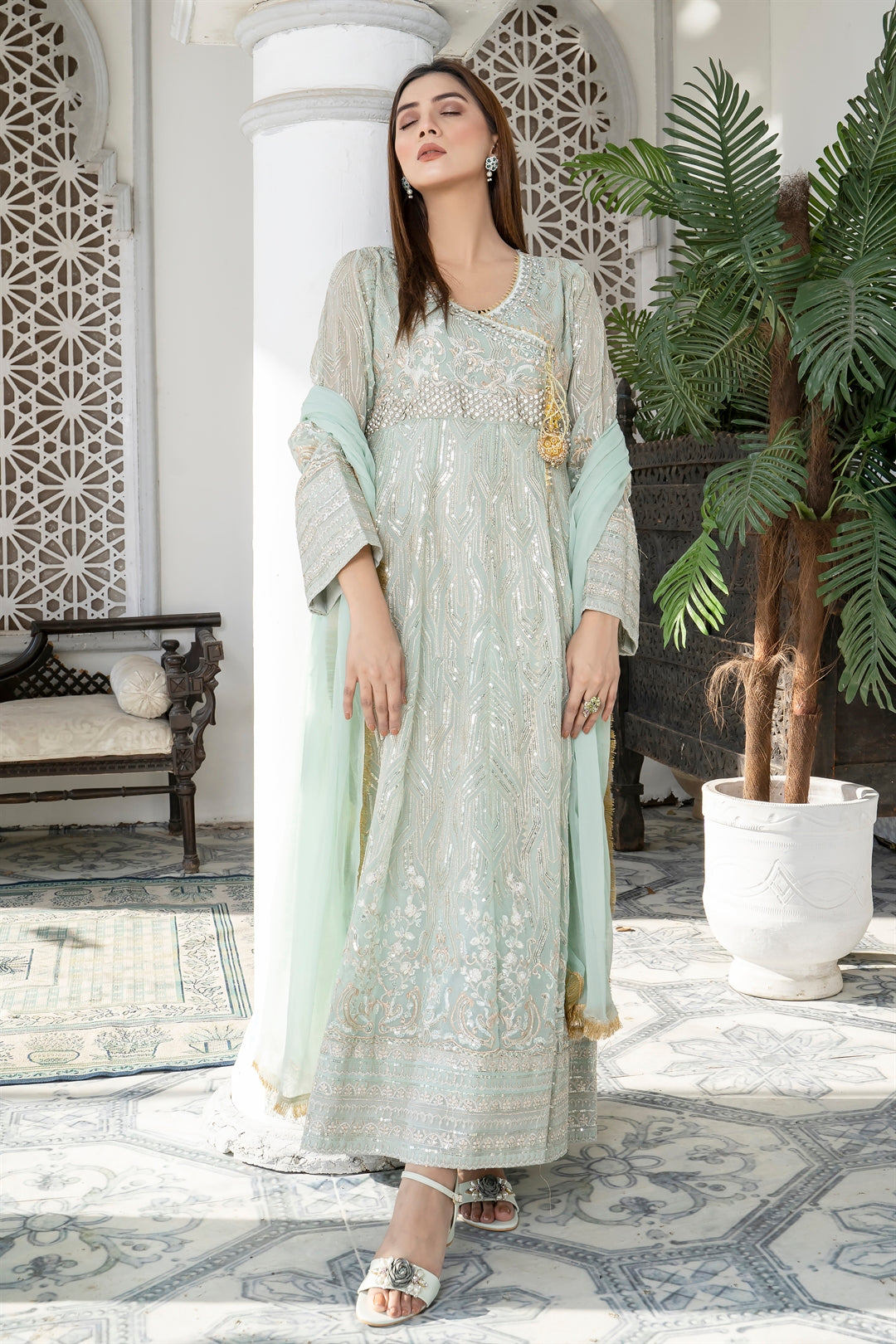 Manahils Stitched Formals Kurti 105