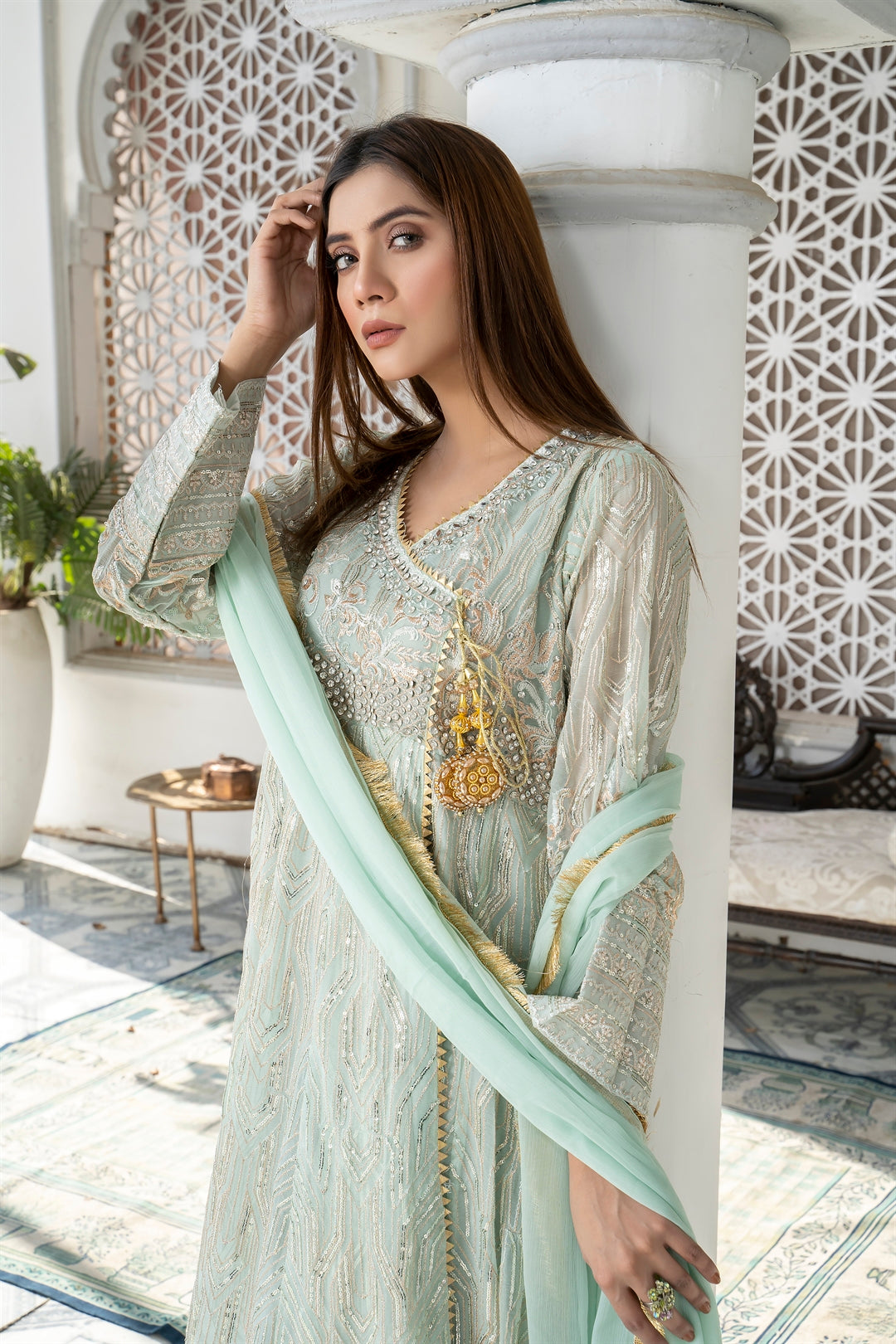 Manahils Stitched Formals Kurti 105