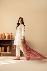 Tiraz Stitched 3 Piece Summer Suit-Roshni