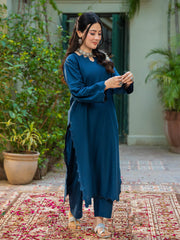 Tng By Md Solid Co Ords Collection-Leher Dark Blue