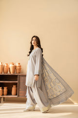 Tiraz Stitched 3 Piece Summer Suit-Zohal