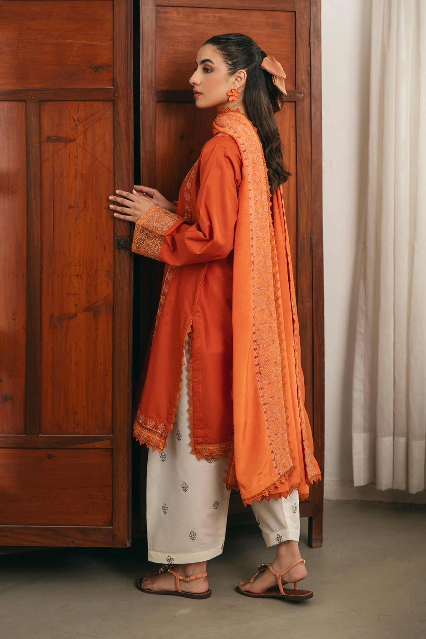 Spring Edit'25 By Mannat Clothing Stitched Collection-Rust