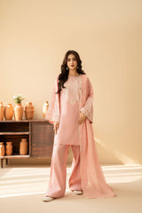 Tiraz Stitched 3 Piece Summer Suit-Tabeer