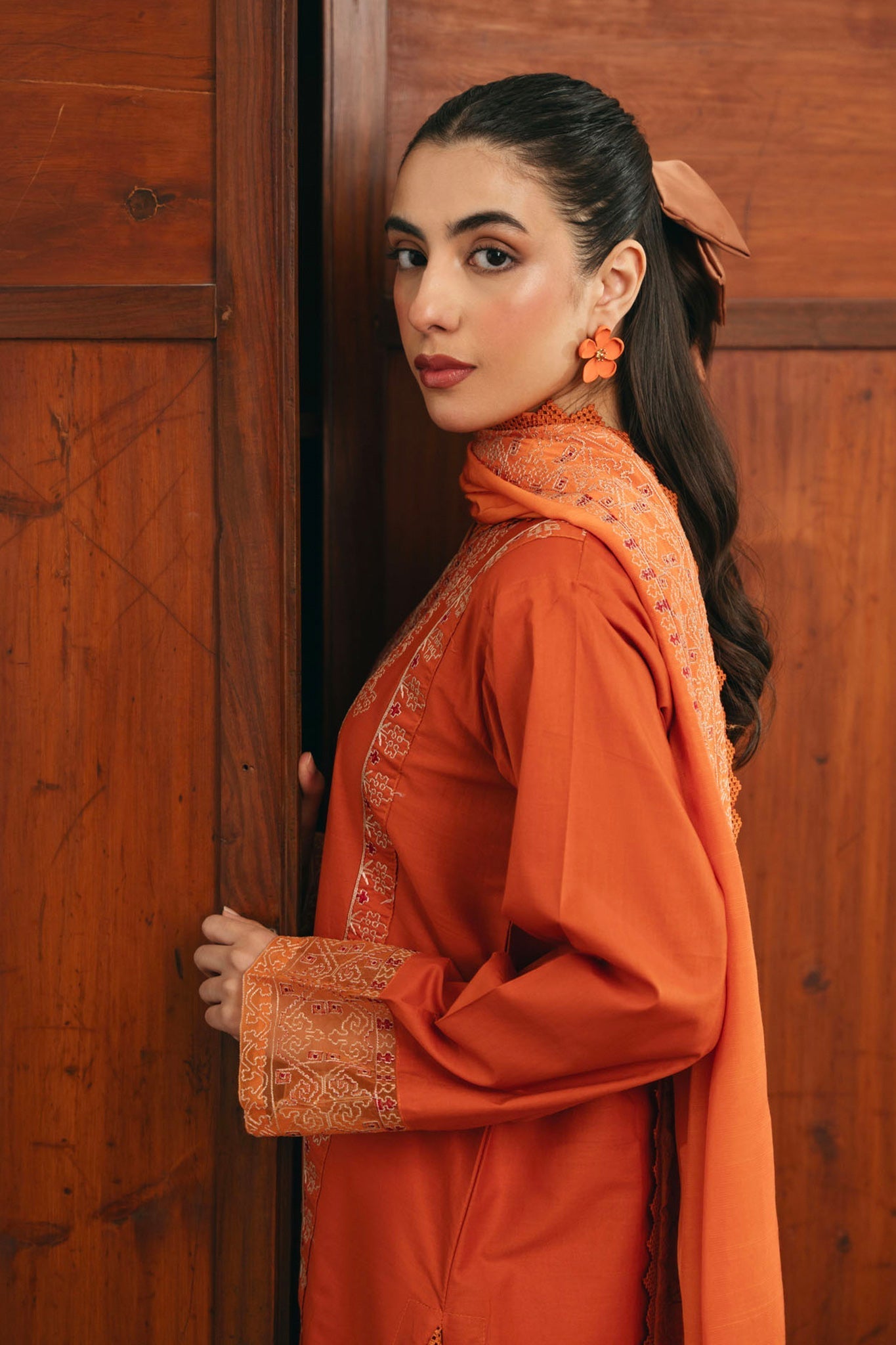 Spring Edit'25 By Mannat Clothing Stitched Collection-Rust