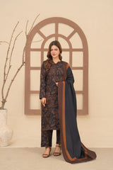 Feathers Unstitched Winter Arrivals Suit-MOCHA-FT642