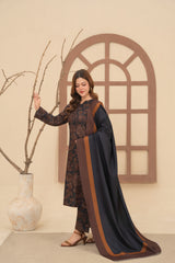 Feathers Unstitched Winter Arrivals Suit-MOCHA-FT642